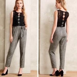 Anthropologie Elevenses Lace Jumpsuit